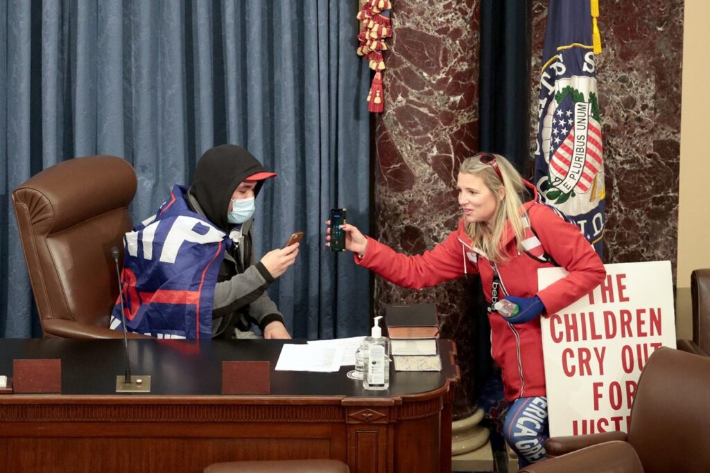 Christine Priola january 6th senate chamber qanon
