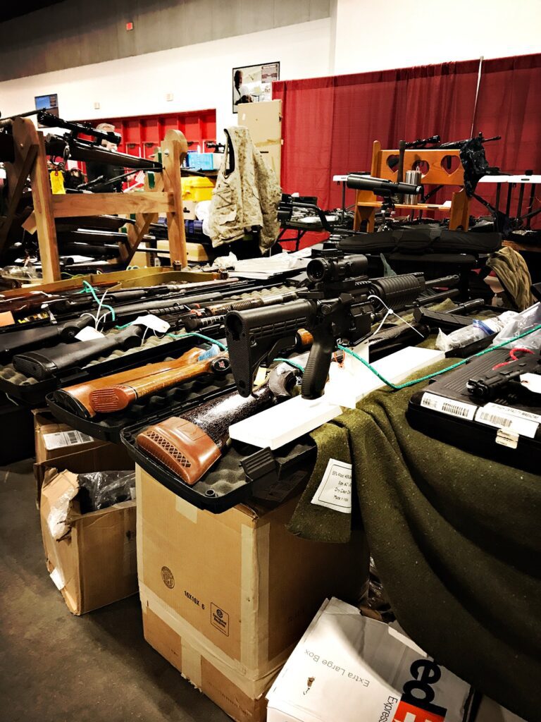 prepper Guns on display in Louisville.