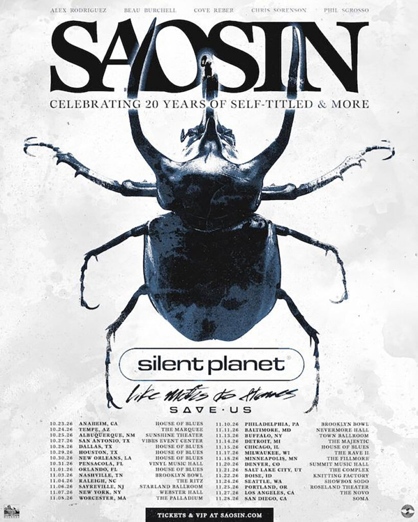 Saosin Announces 20th Anniversary Tour for Self-Titled Album